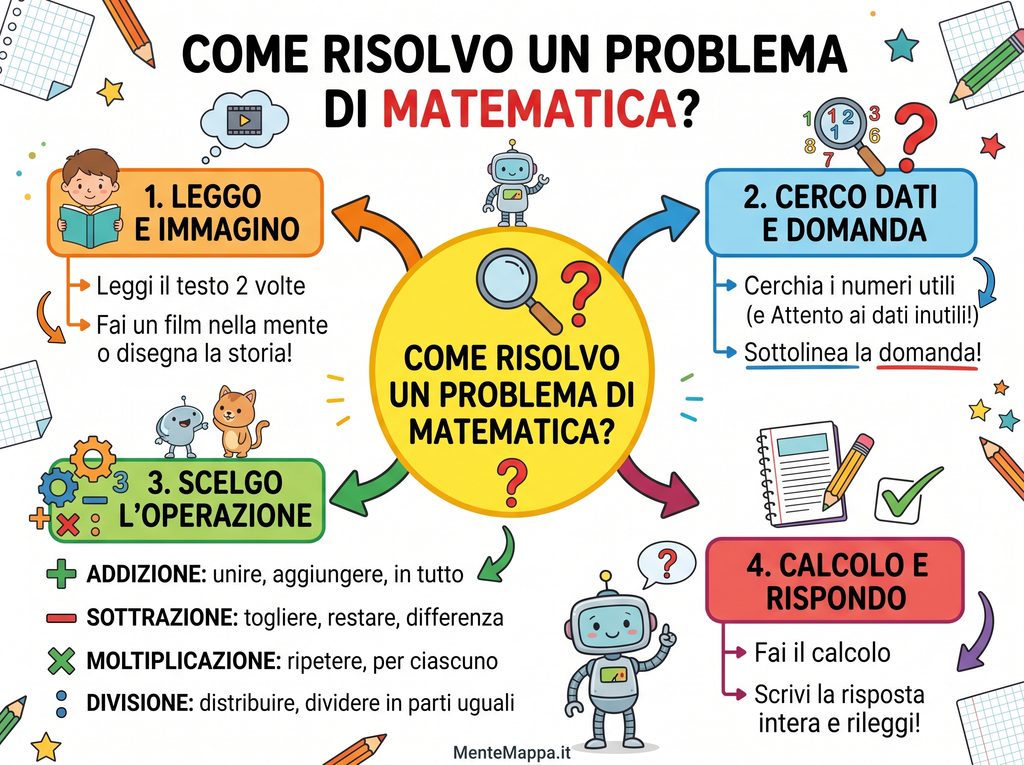 mappa come risolvere un problema matematica